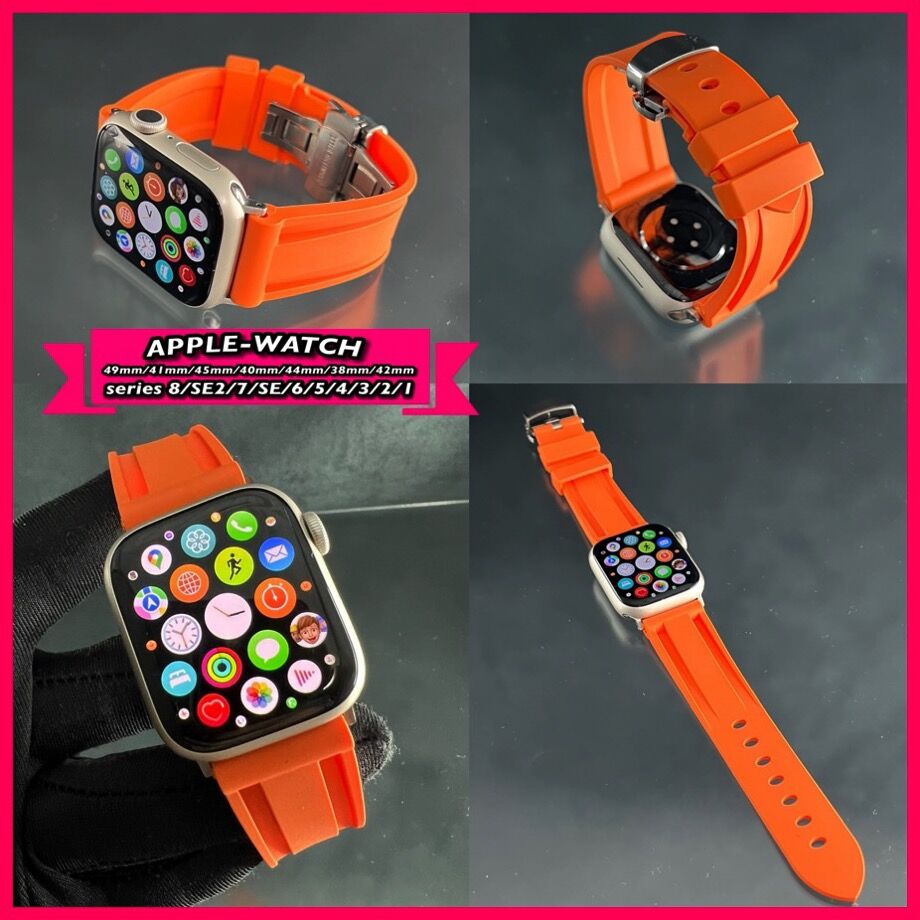 オレンジ 49mm ウルトラ 極太 ディープラバーベルト Dバックル付き