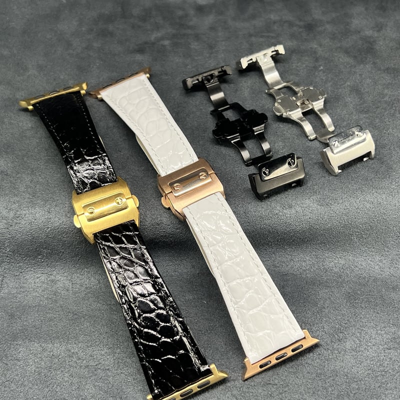 Cartier Dバックル 腕時計 バンド リアルクロコ