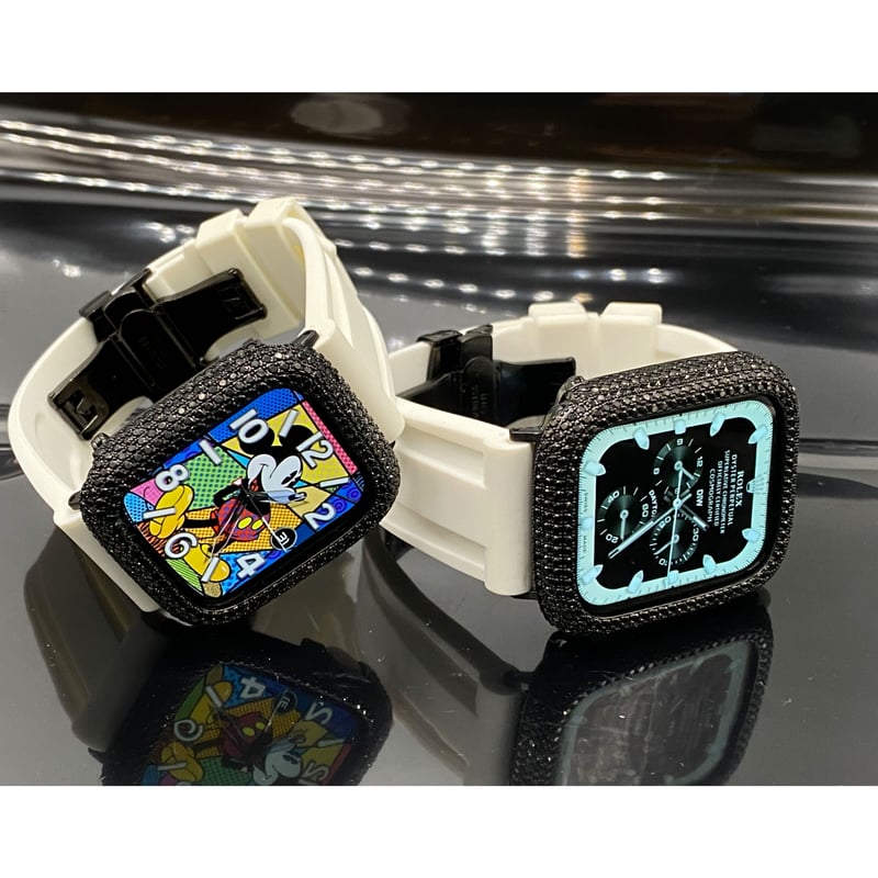 クリアラバーベルトAA2ゴールドカスタムカバーセット◉アップル  