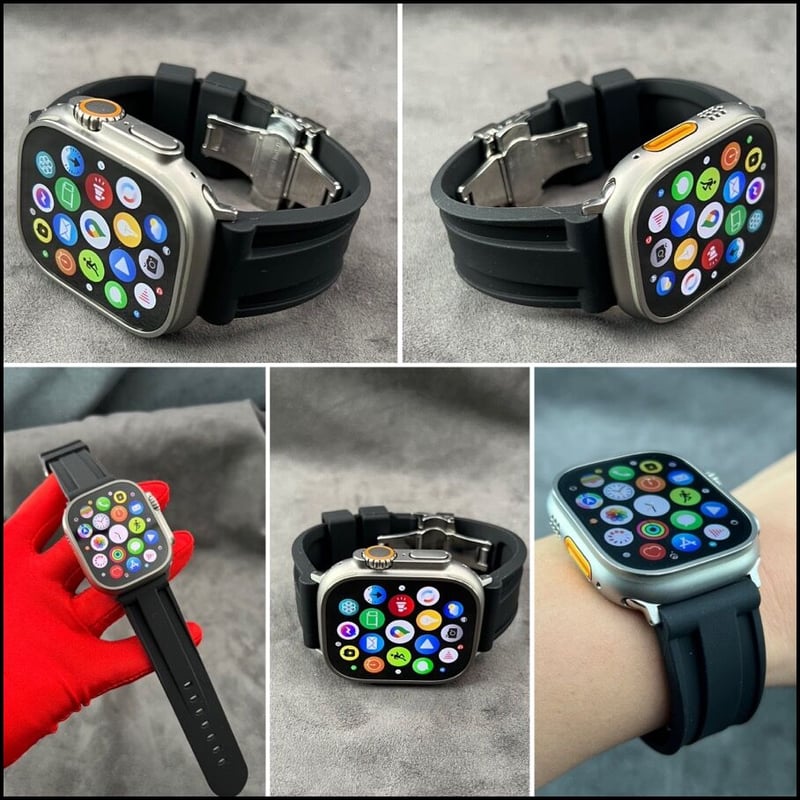 クリア45s☆アップルウォッチバンド ラバーベルト カバーApple クリア45s☆アップルウォッチバンド ラバーベルト カバーApple