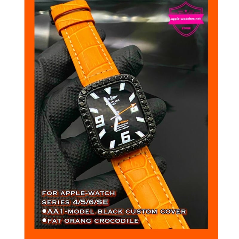 腕時計(デジタル)アップルウォッチ用カスタムカバーベルトセット