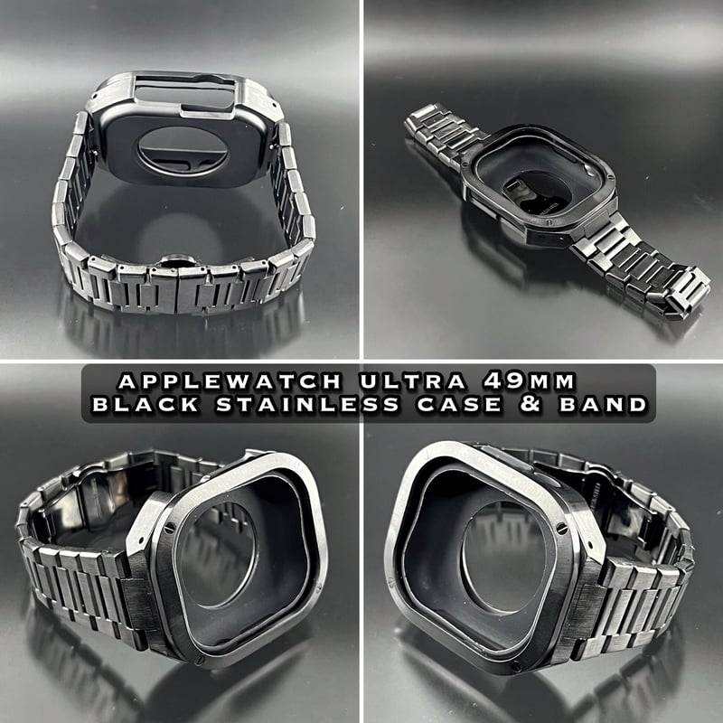 49mm シルバーxブラック apple watch ultra メタルケース