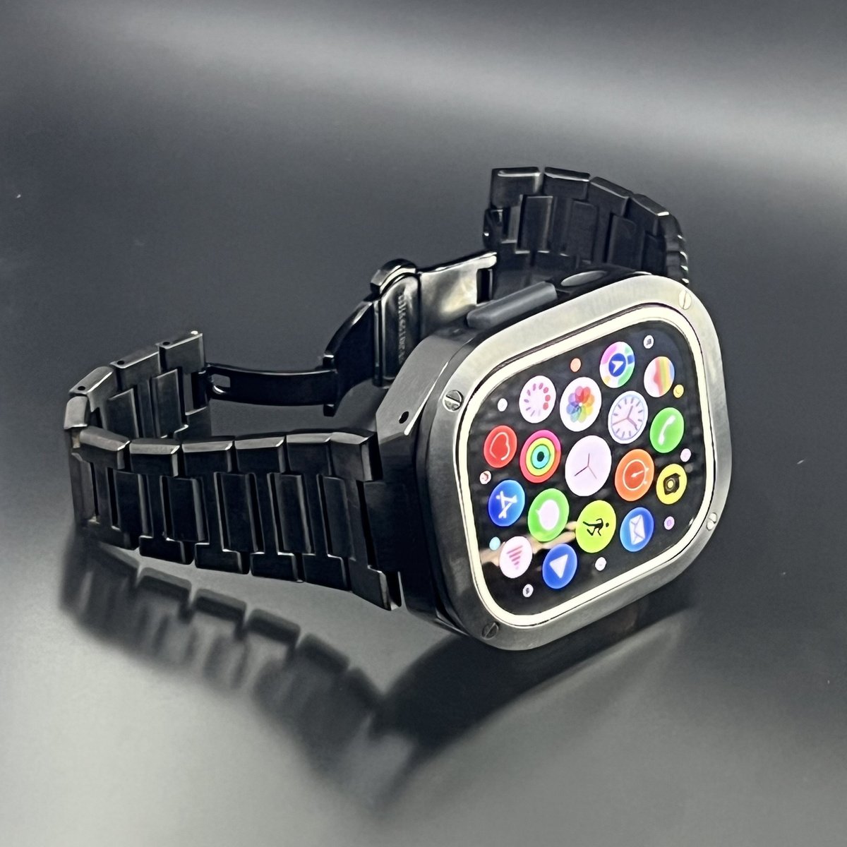 49mm ブラック ステンレス ケース/ステンレス ベルト | APPLE