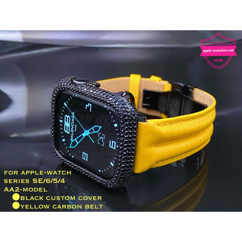 44mm専用⚫︎アップルウォッチ用カスタムカバーベルトセット ごわつき 