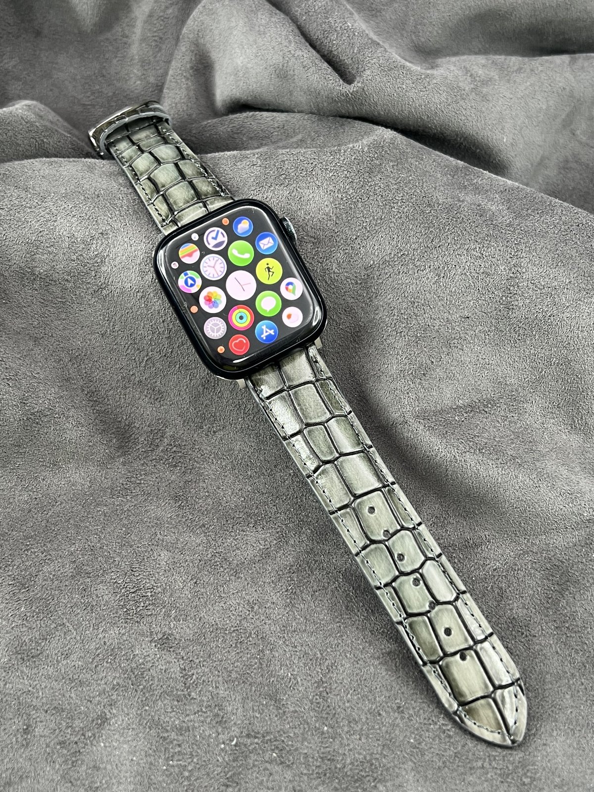 1200 Apple Watch エルメス　ブラック　ラバー　アップルウォッチ