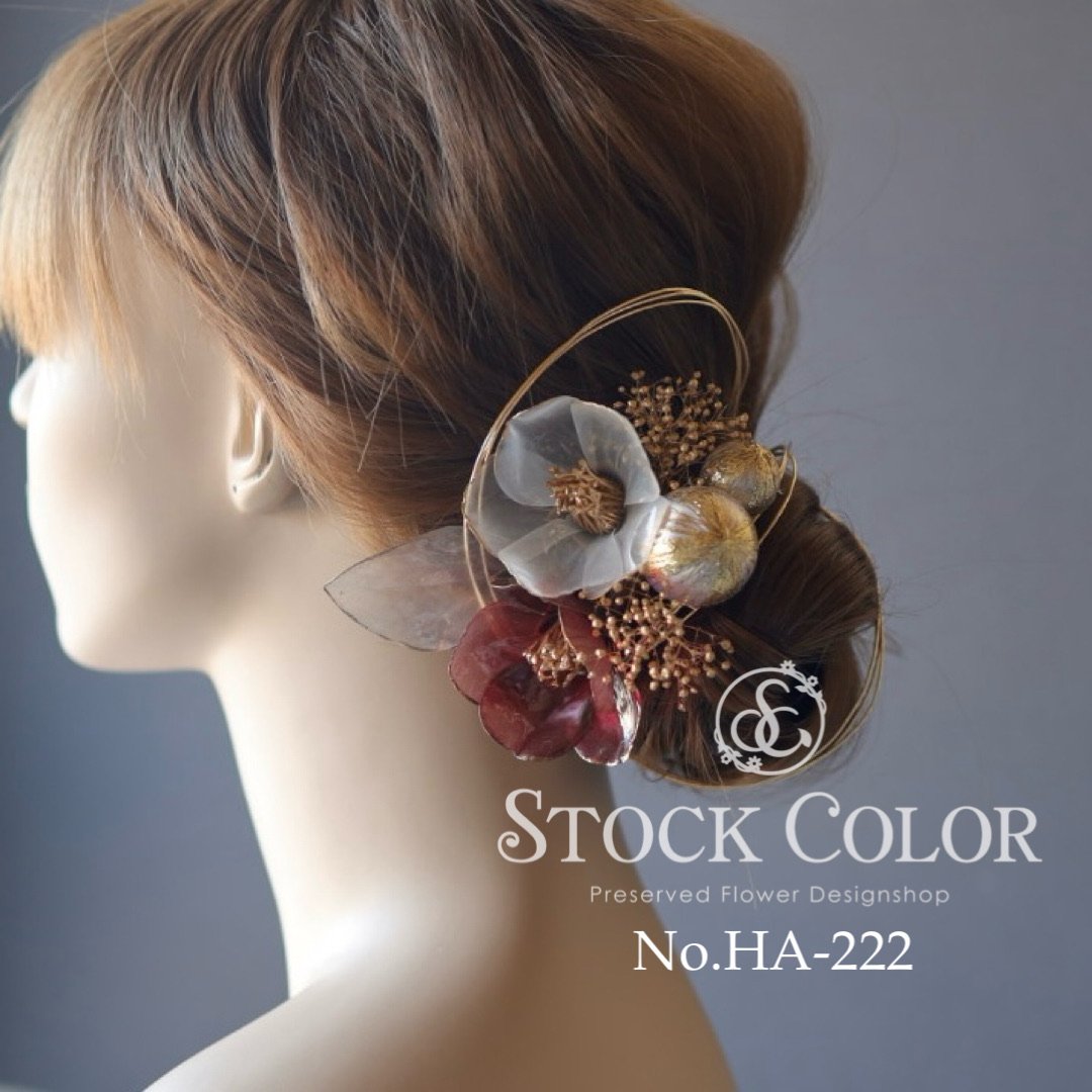 aisusuki❤︎ A-90ꕥアメリカンフラワーとベルベットリボンの髪飾り アメリカンフラワー 椿 ヘッドドレス ヘアアクセサリー 髪飾り