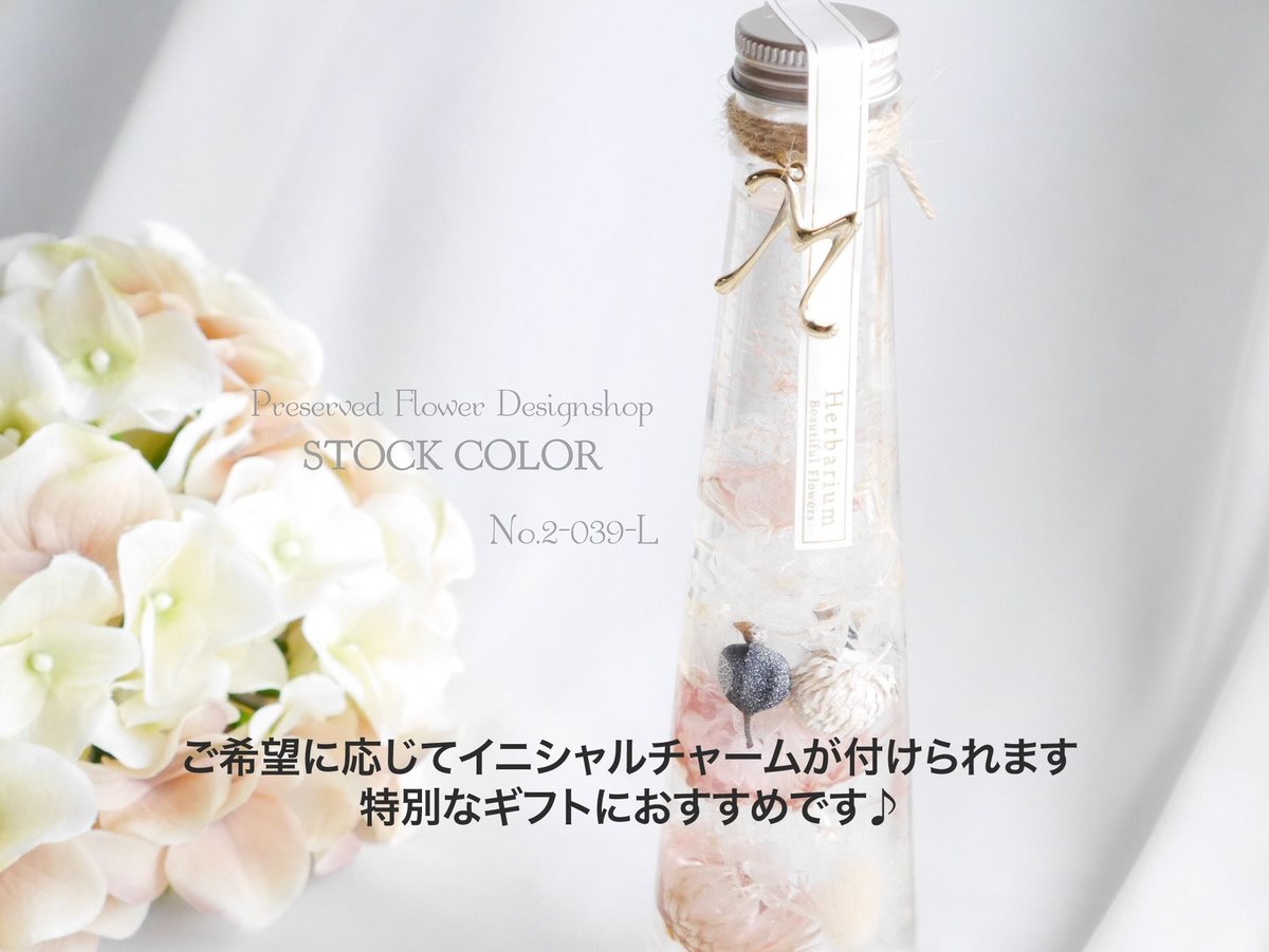 御成約済み】ホワイト&ローズピンクジニア ハーバリウム.*✿ この上なし