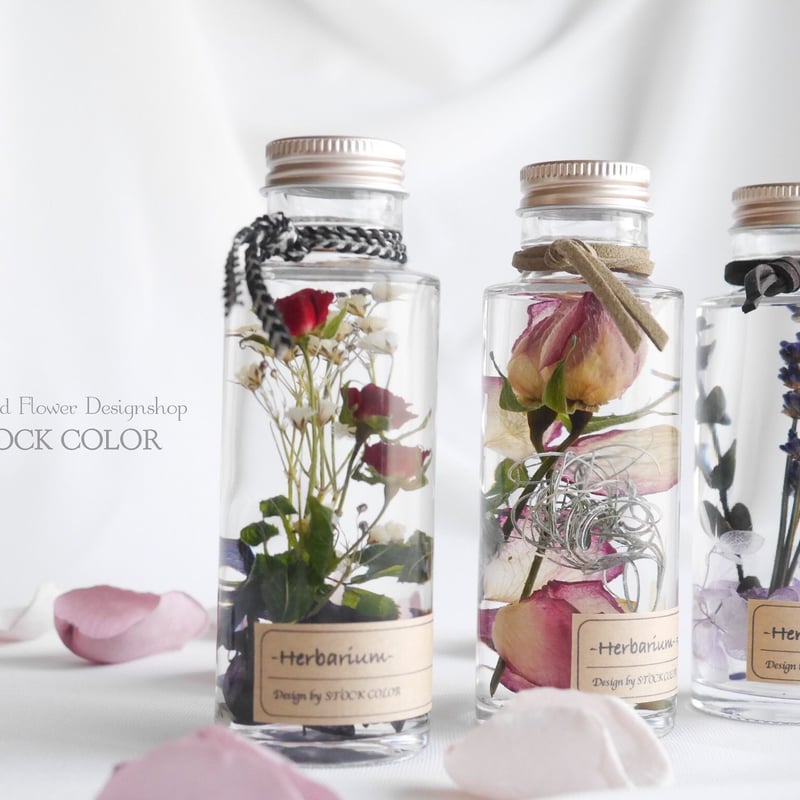 ◇ハーバリウム 189 夢色のネコbottle *.:。✿*゜¨