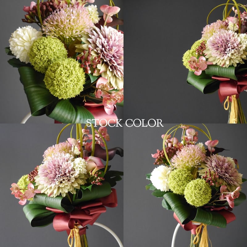 No.1074 クラッチブーケ ブートニア アーティフィシャルフラワー