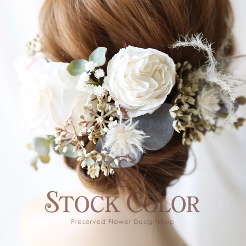 アンティークローズのヘッドドレス/ヘアアクセサリー(ホワイト)＊結婚