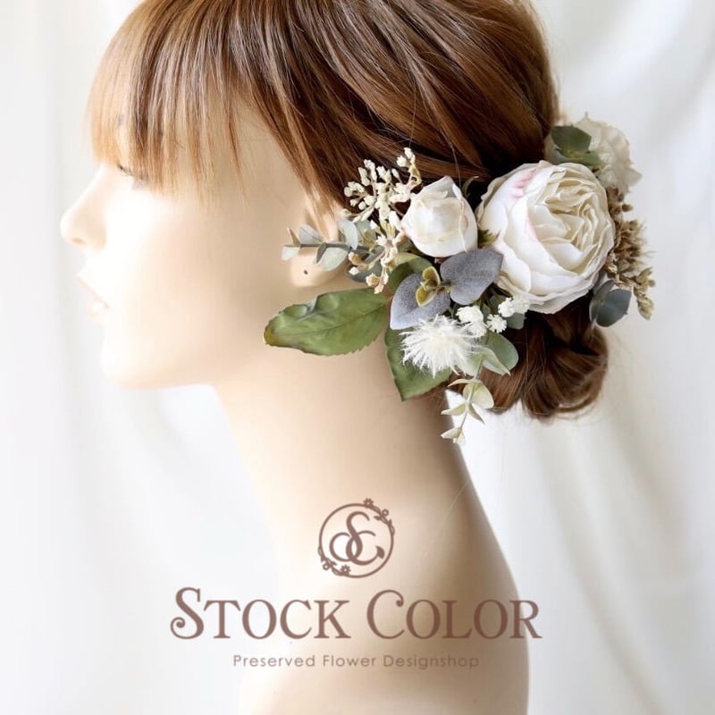 アンティークローズのヘッドドレス/ヘアアクセサリー(ホワイト