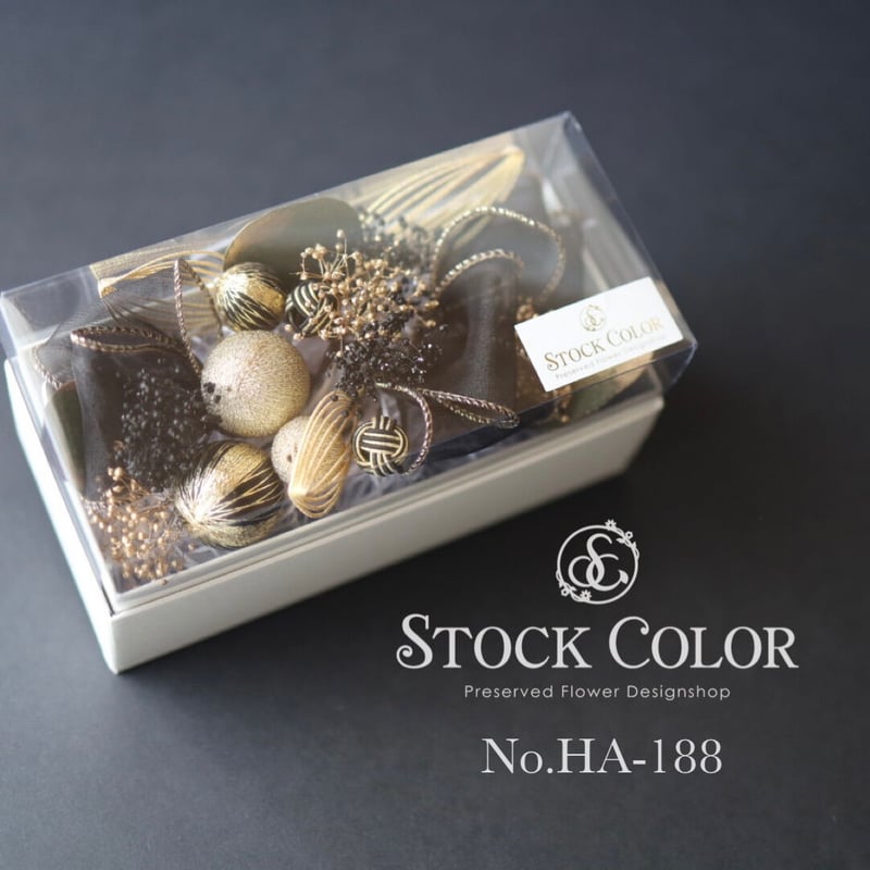 ゴールドオーガンジーリボン⋈かすみ草＆スターチス(ドライフラワー