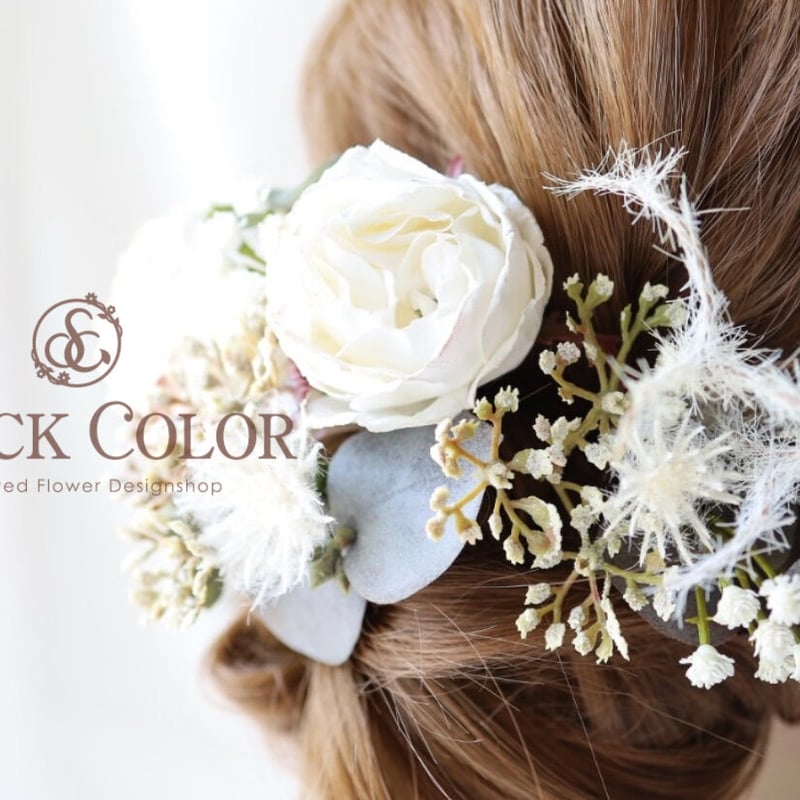 アンティークローズのヘッドドレス/ヘアアクセサリー(ホワイト)＊結婚