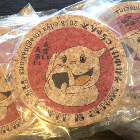 CD屋オリジナル　おにぎりcちゃんコルクコースター
