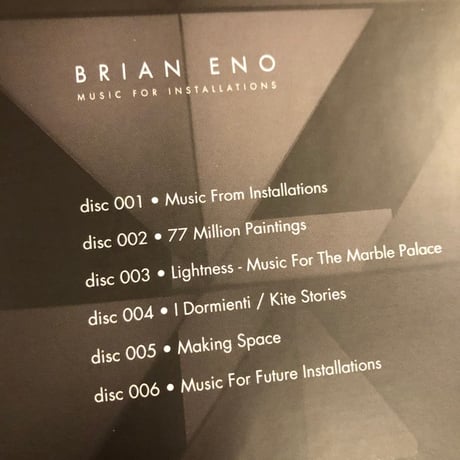 Brian Eno 『Music for Installations』(6CD-BOX) ※USED
