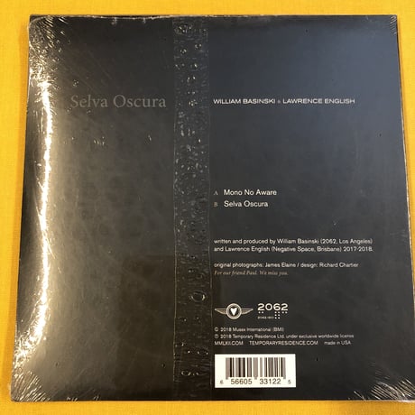 William Basinski + Lawrence English 『Selva Oscura 』