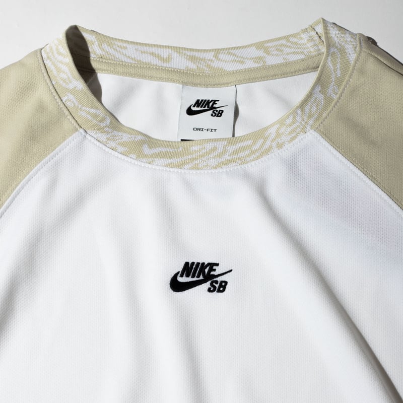 NIKE SB Dri-fit KNIT SKATEBOARD JERSEY WHITE/LI