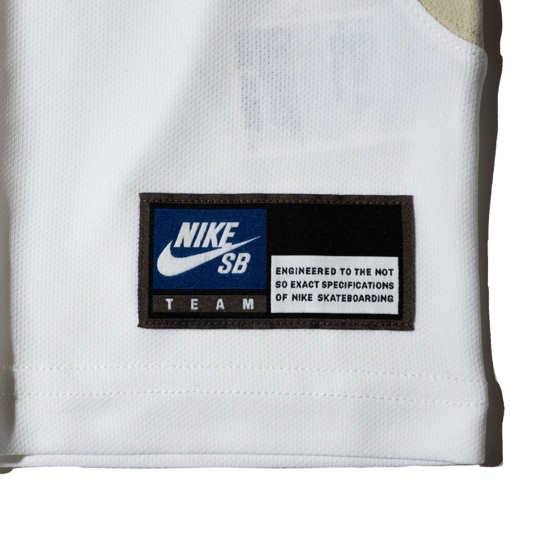 NIKE SB Dri-fit KNIT SKATEBOARD JERSEY WHITE/LI