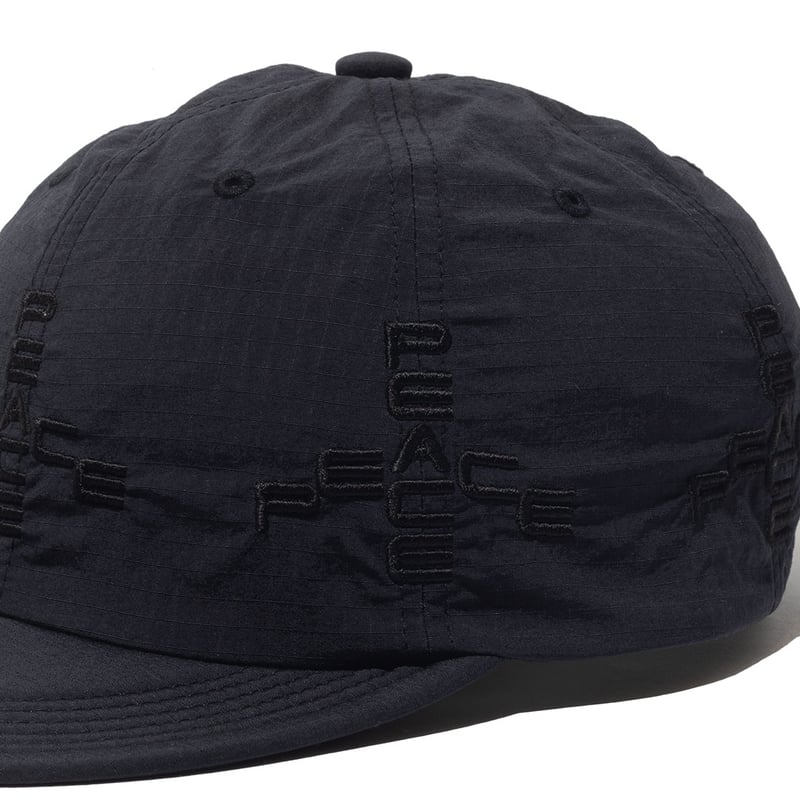 garbage SOFT BRIM 6 PANEL CAP (MORE PEACE) BLAC