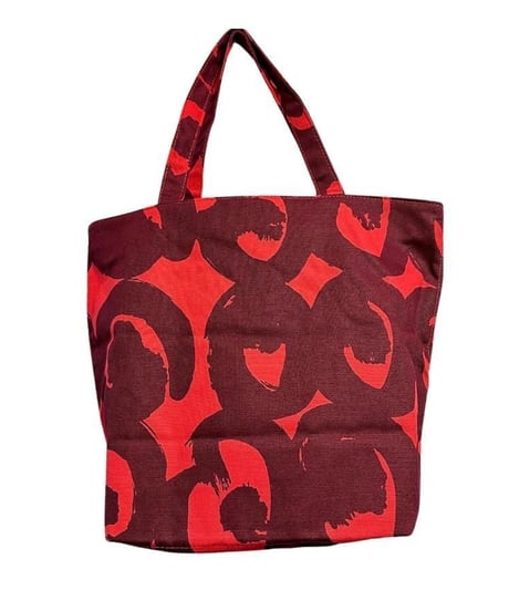 激レア Marimekko トートバック レッド 43×30cm