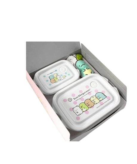 すみっコぐらし フードコンテナ&おしぼりセット 500mL