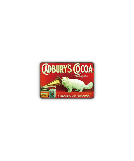 猫 ブリキ看板 レトロ アンティーク風 Cadbury's Cocoa 広告 看板