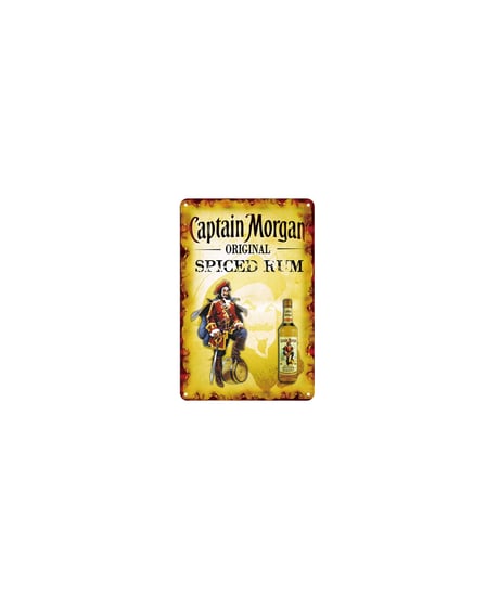 ブリキ看板 キャプテンモルガン Captain Morgan スパイスドラム 海賊 パイレーツ バー 壁飾り