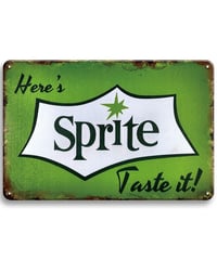 ブリキ看板 Sprite スプライト レトロ アメリカン エンボス風 看板 ヴィンテージ インテリア 壁飾り ガレージ カフェ 雑貨