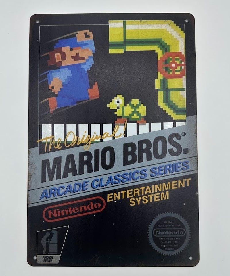 ブリキ看板 マリオブラザーズ 任天堂 アーケード レトロ ゲーム