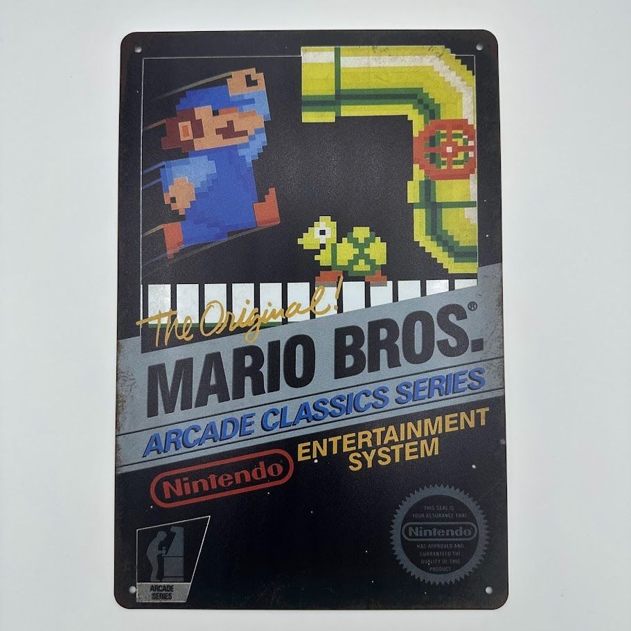 ブリキ看板 マリオブラザーズ 任天堂 アーケード レトロ ゲーム