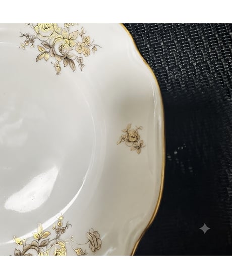 ARABIA Aila プレート 約7cm 花柄 金彩 北欧