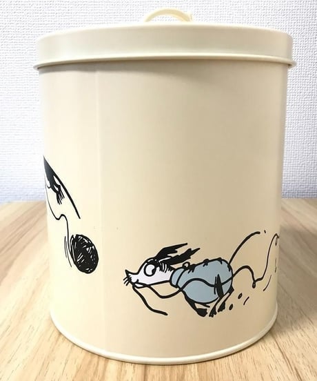 Muurla ムーミン リトルミィ ペット用食品入れ ブリキ瓶 イエロー19cm