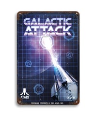 Atari アタリ Galactic Attack ギャラクティックアタック ブリキ看板 レトロ ゲーム ポスター風 インテリア 雑貨