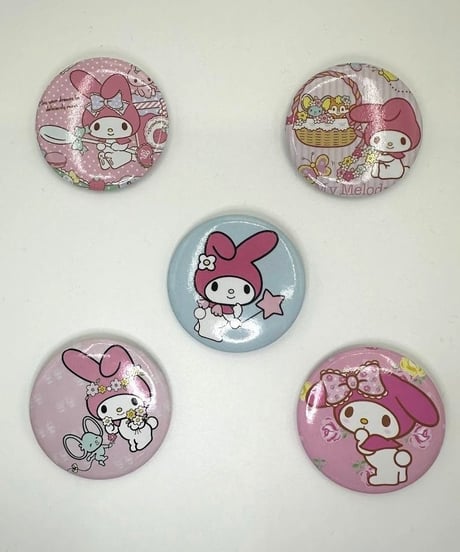 新品 サンリオ マイメロディ 缶バッチ 5枚セット 4cm