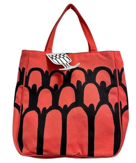 激レア Marimekko ハンドバック レッド 34.5×36cm