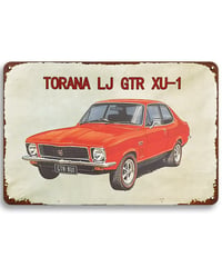 ブリキ看板 トラナ GTR XU-1 TORANA LJ クラシックカー レトロ ガレージ インテリア ビンテージ