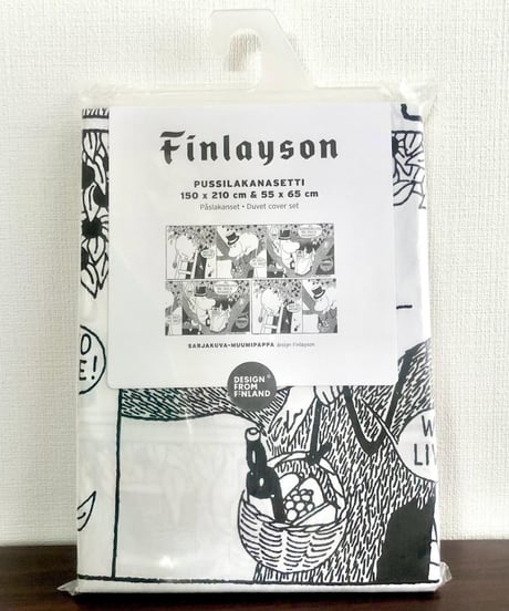Finlayson ムーミンパパ コミック絵柄の布団 枕カバー150×210cm