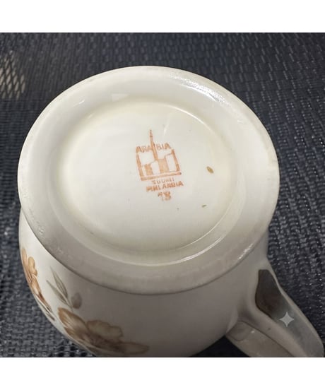ARABIA ヴィンテージ クリーマー 花柄 金彩 フィンランド