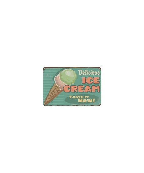 アイスクリーム ブリキ看板 レトロ アメリカン おしゃれ 壁飾り カフェ 雑貨