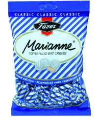 ファッツェル マリアンネ ミントキャラメルキャンディー 220g入り×１袋　FAZER MARIANNE MAKEISPUSSI TOFFEE 220G