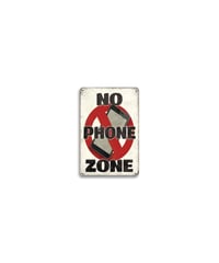 ブリキ看板 NO PHONE ZONE スマホ禁止 レトロ 壁飾り インテリア