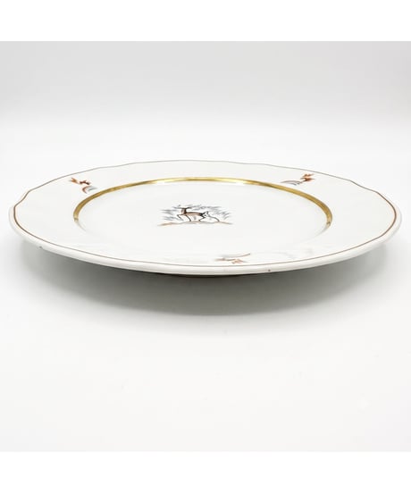 ARABIA ヴィンテージ プレート ガゼル柄 金彩 17cm