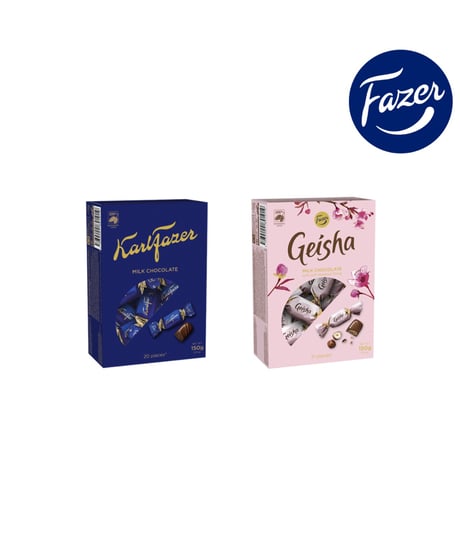 Fazer ミルクチョコレート ゲイシャチョコレート 150g×2種セット（カールファッツェル 150g ＋ ゲイシャ 150g）