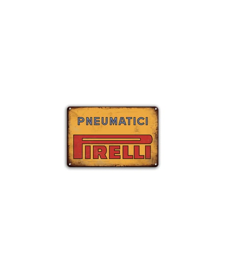 ブリキ看板 PIRELLI ピレリ タイヤ レトロ ガレージ アメリカン 壁飾り
