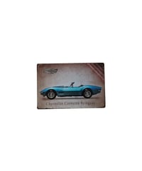ブリキ看板 Chevrolet Corvette Stingray シボレー コルベット アメリカ 車 壁飾り