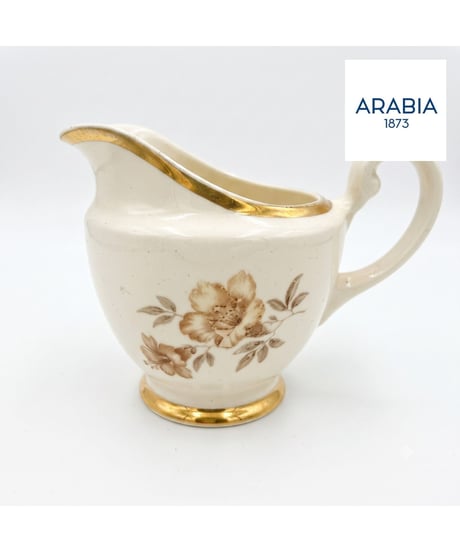 ARABIA ヴィンテージ クリーマー 花柄 金彩 フィンランド
