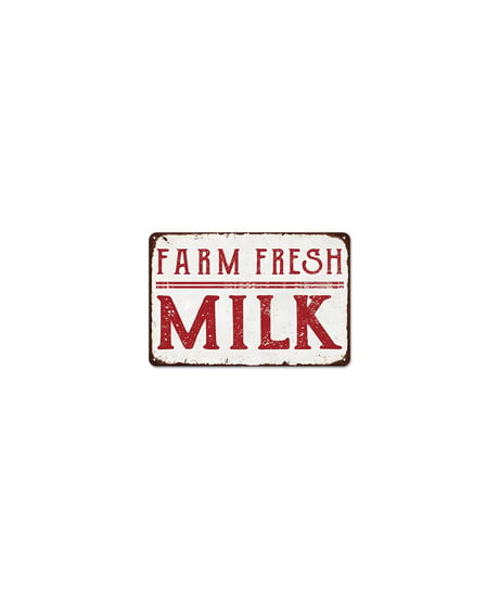 ブリキ看板 レトロ ミルク FARM FRESH アメリカン インテリア 壁飾り