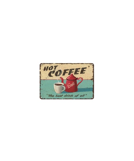 ブリキ看板 コーヒー レトロ カフェ 喫茶店 インテリア 壁飾り アメリカン