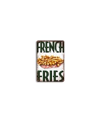 ブリキ看板 FRENCH FRIES フライドポテト ファストフード ダイナー キッチン 壁飾り