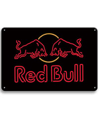 Red Bull レッドブル ネオンサイン風 ブリキ看板 アメリカン雑貨 レトロ インテリア 壁飾り ビンテージ ディスプレイ おしゃれ